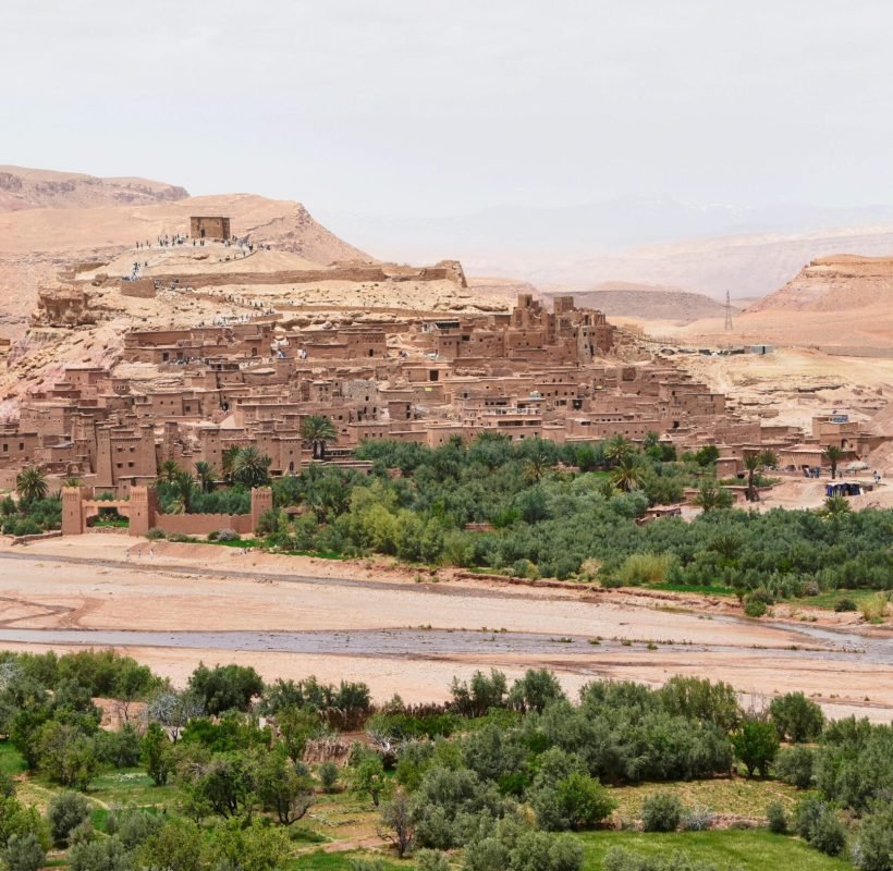 Discover the historic Aït Benhaddou, a UNESCO site in Morocco's arid landscape.